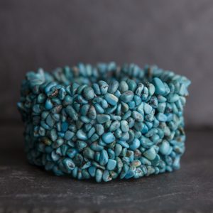KNITTED TURQUOISE BRACELET