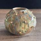 Hobnail Vase with Gold