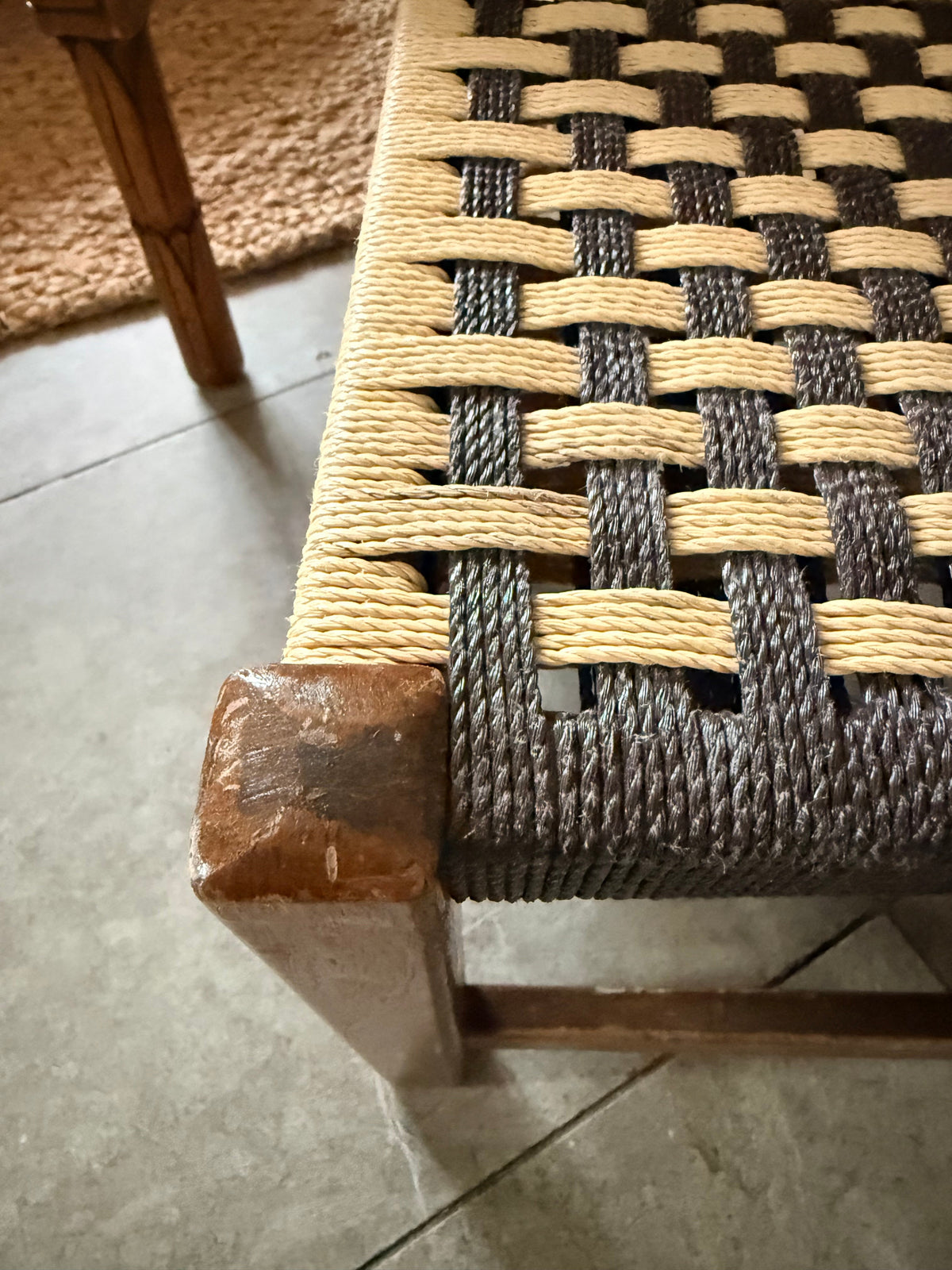 Midcentury Woven Stool 2