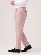 Dusty Pink Suit Trousers - Linen, Wool & Silk