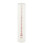 White Scandi Christmas Countdown 1-24 Pillar Candle