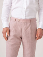 Dusty Pink Suit Trousers - Linen, Wool & Silk