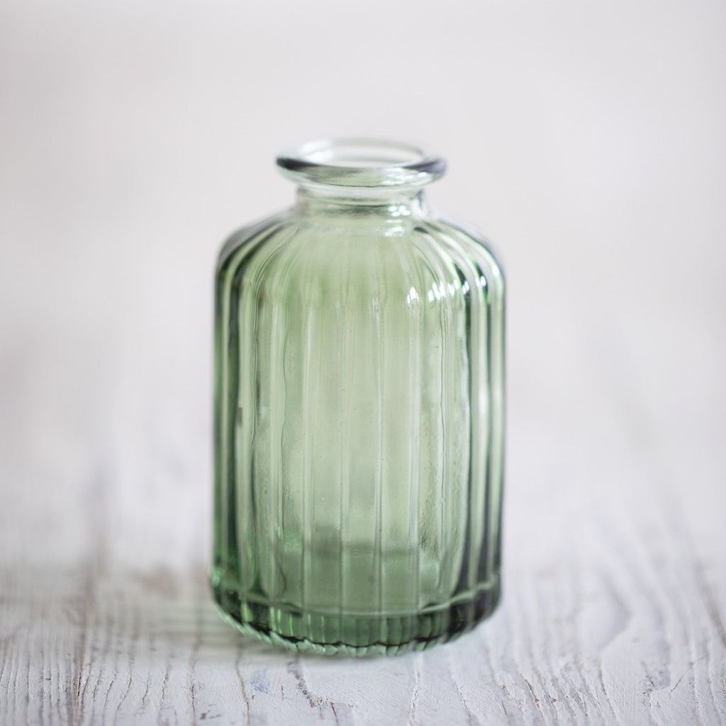 Coloured Diffuser Bottles - Sage Green Ribbed image
