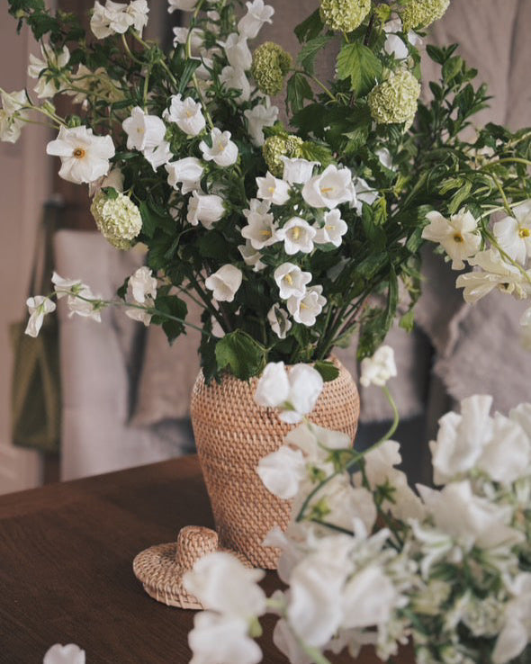 Talise Rattan Vase with Lid