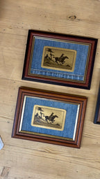 Framed Vintage Western Playing Card