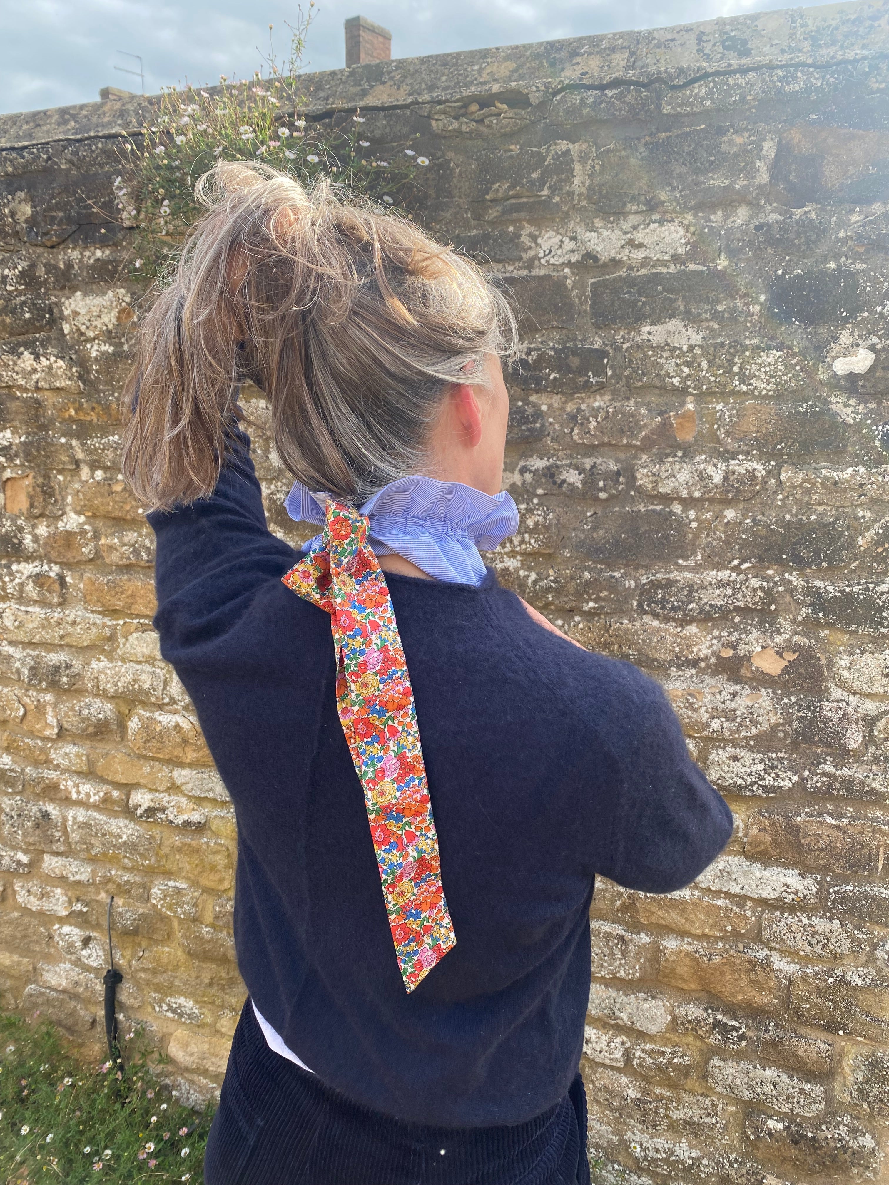 Liberty of London neck ruffle collar with bow