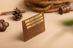 Leather Card Holder in Cognac