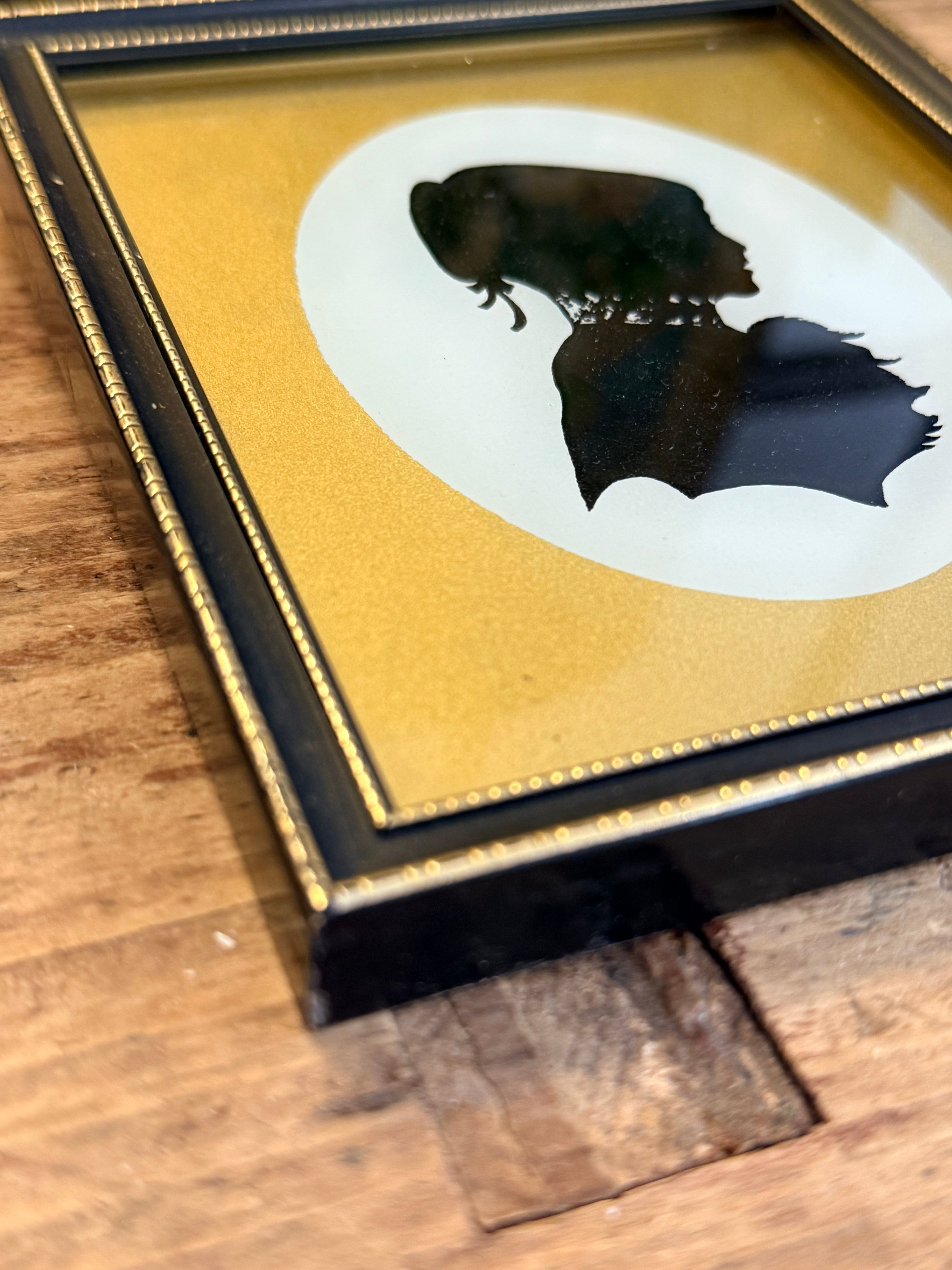 Beautiful Vintage Silhouette of an Elegant Lady with Choker