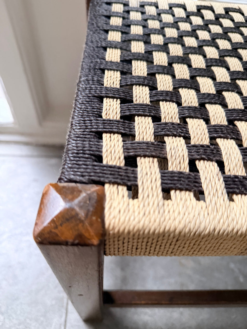 Midcentury Woven Stool 2