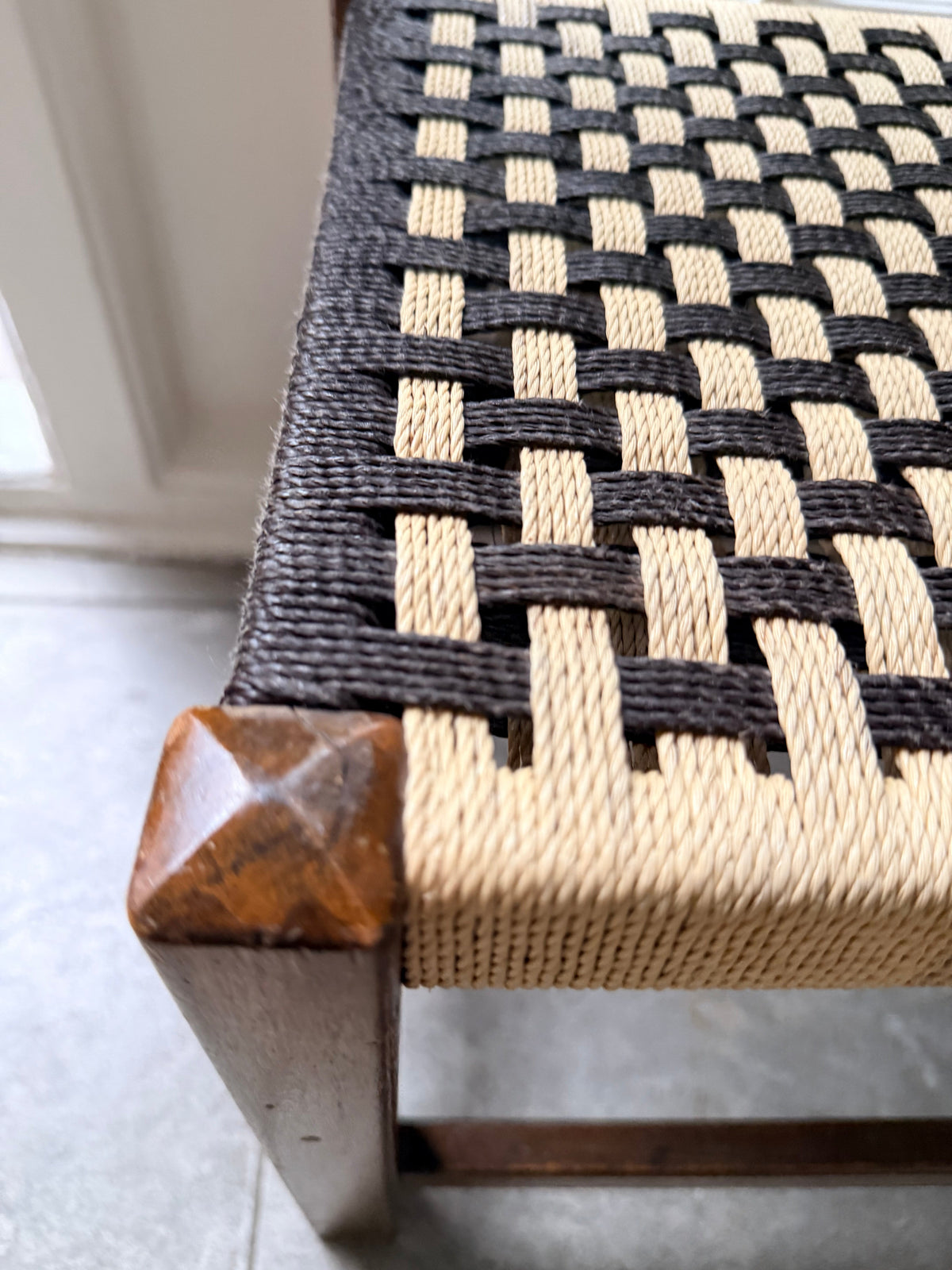 Midcentury Woven Stool 2