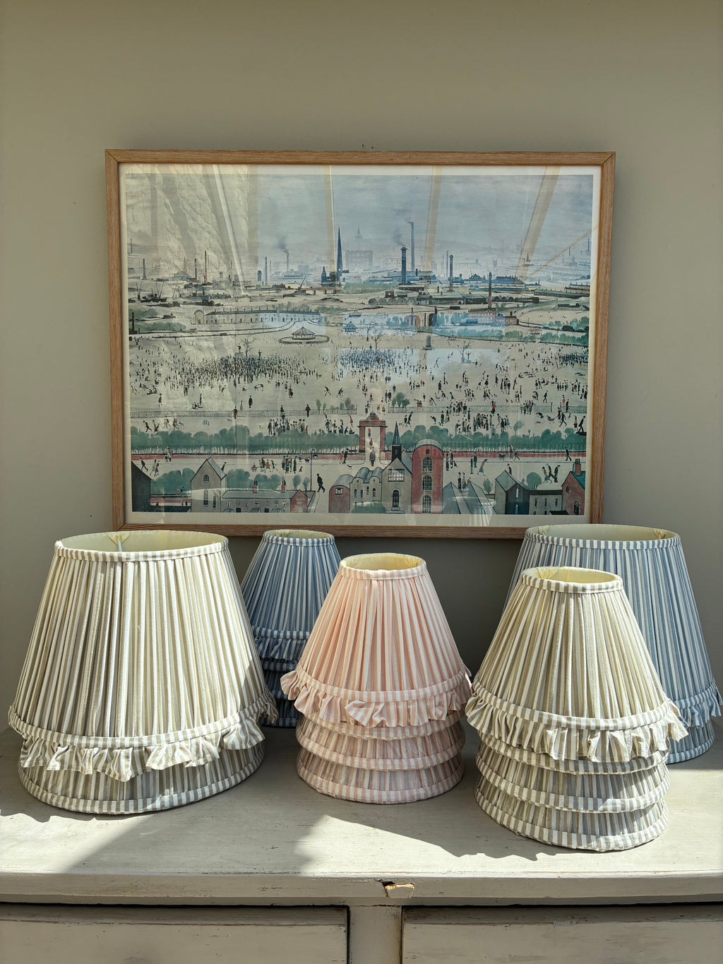 Large frilly lampshades