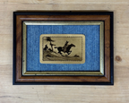 Framed Vintage Western Playing Card
