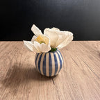 Blue Stripe Bud Vase