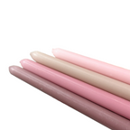 8 Tapered Dinner Candles | Pink Colour Mix