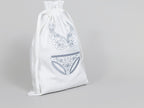 Linen Underwear Bag Grey on White