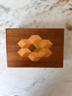 Antique Wooden Parquetry Box, C1920