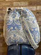 Meadow Mist Hand Block Printed Duffle Bag