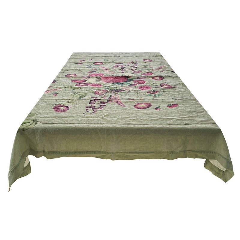 Linen Tablecloth 145x220 cm | Blossom Garden