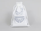 Linen Underwear Bag Grey on White
