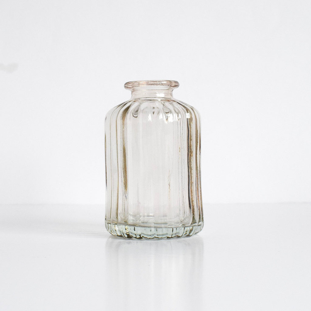 Coloured Diffuser Bottles - Pale Stone Ribbed image