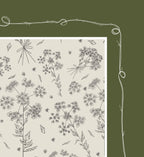 Evergreen Cow Parsley Scarf (Large) - 100% Silk