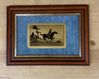 Framed Vintage Western Playing Card