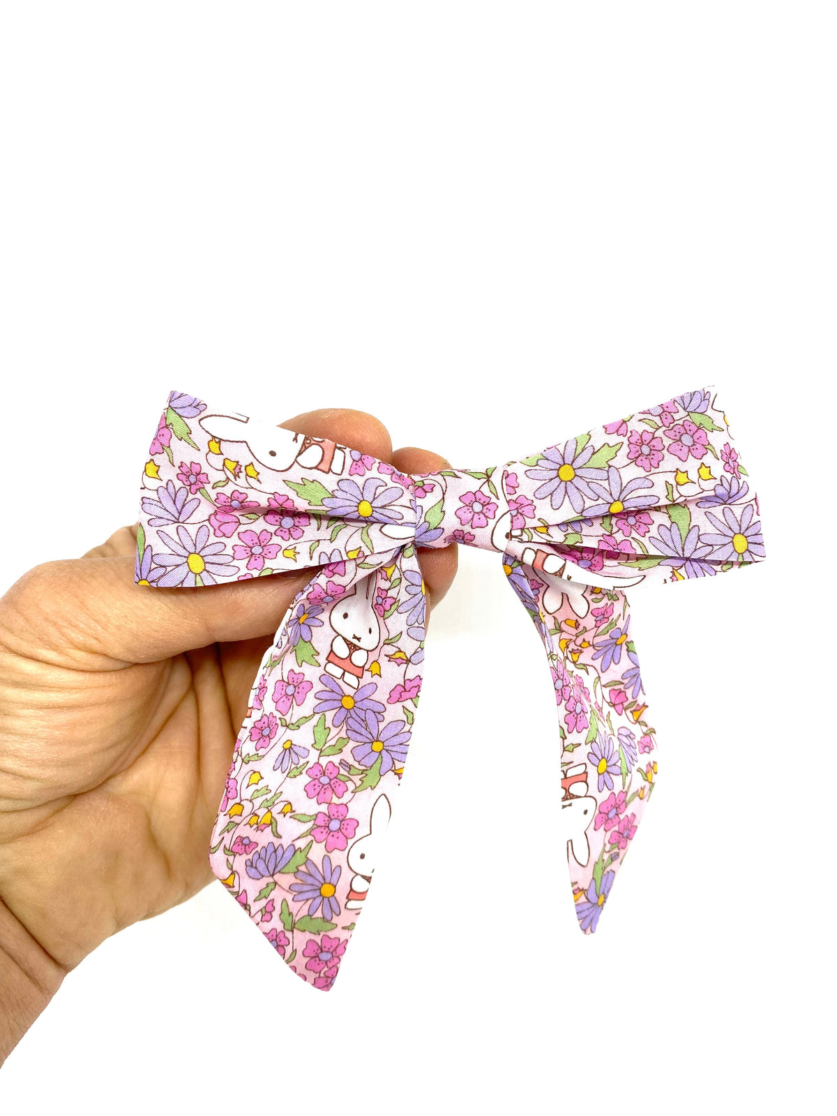 Pretty Miffy Liberty fabric barrette bow clip