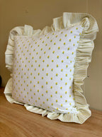 Handmade ruffle cushion from vintage Laura Ashley - Cottage Sprig and Amy