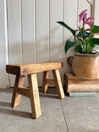 Mini Handcrafted Elm Stool