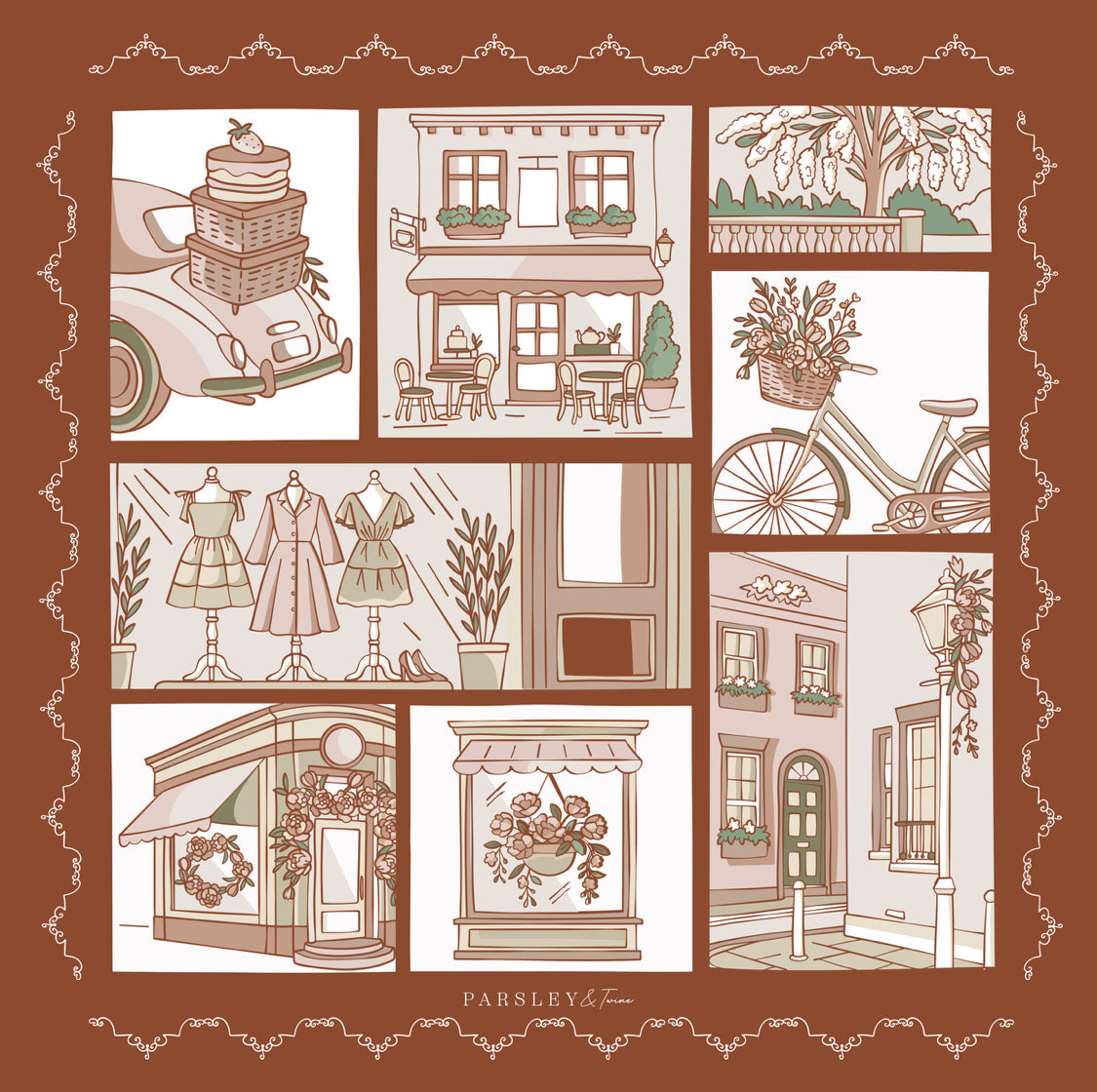 Medium Gingerbread Chelsea Scarf