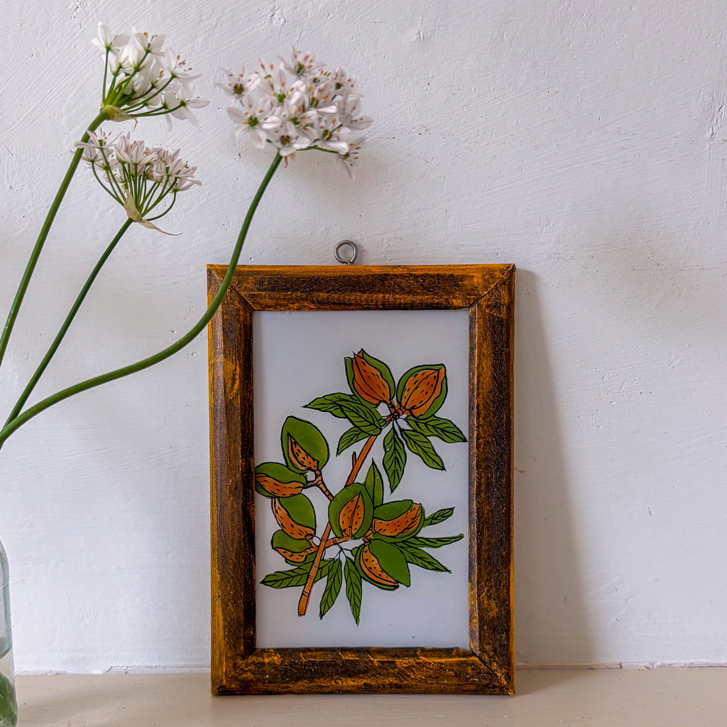 ALMONDS Indian glass painting