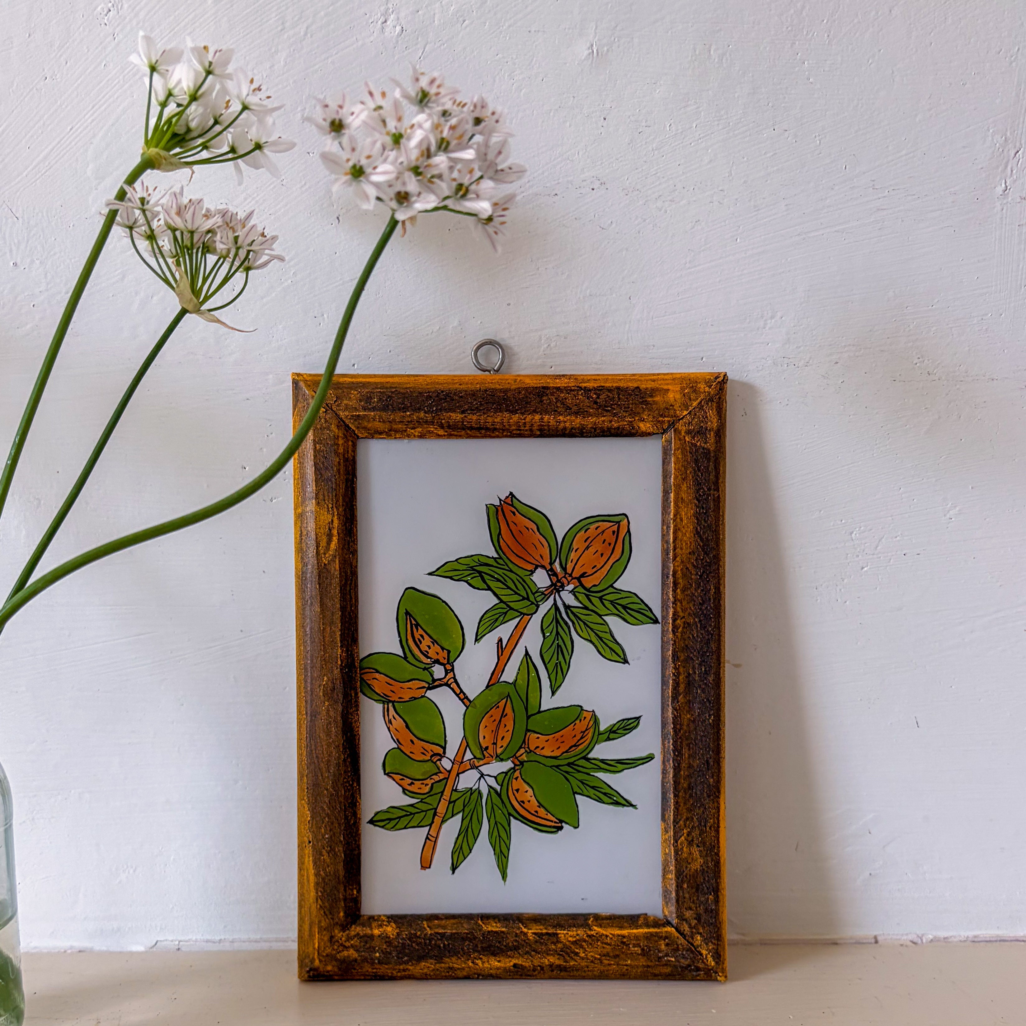 ALMONDS Indian glass painting