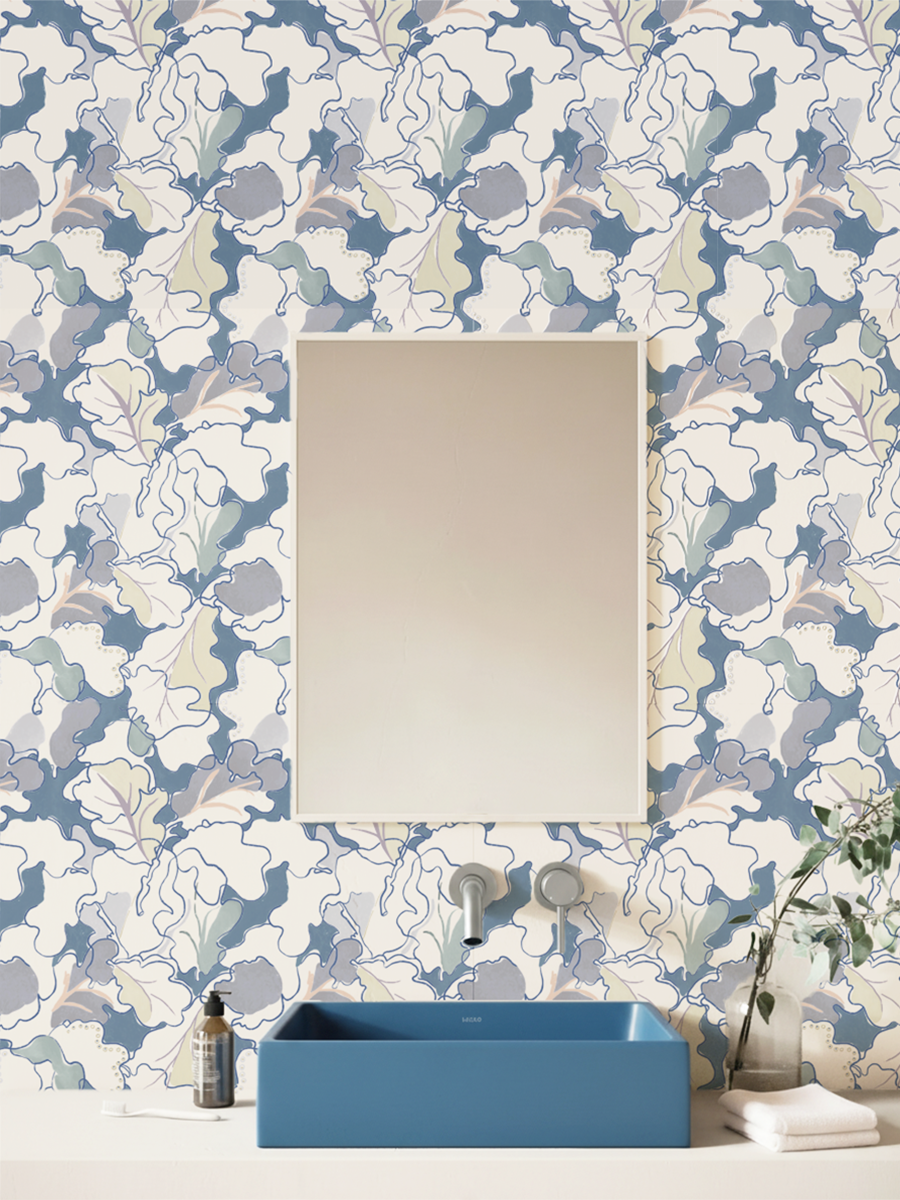 Adagio - Wallpaper - Blue and Grey