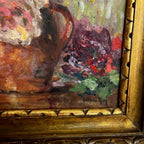 Oil Painting of Roses in a Jug by French Artist Adolphe Rey