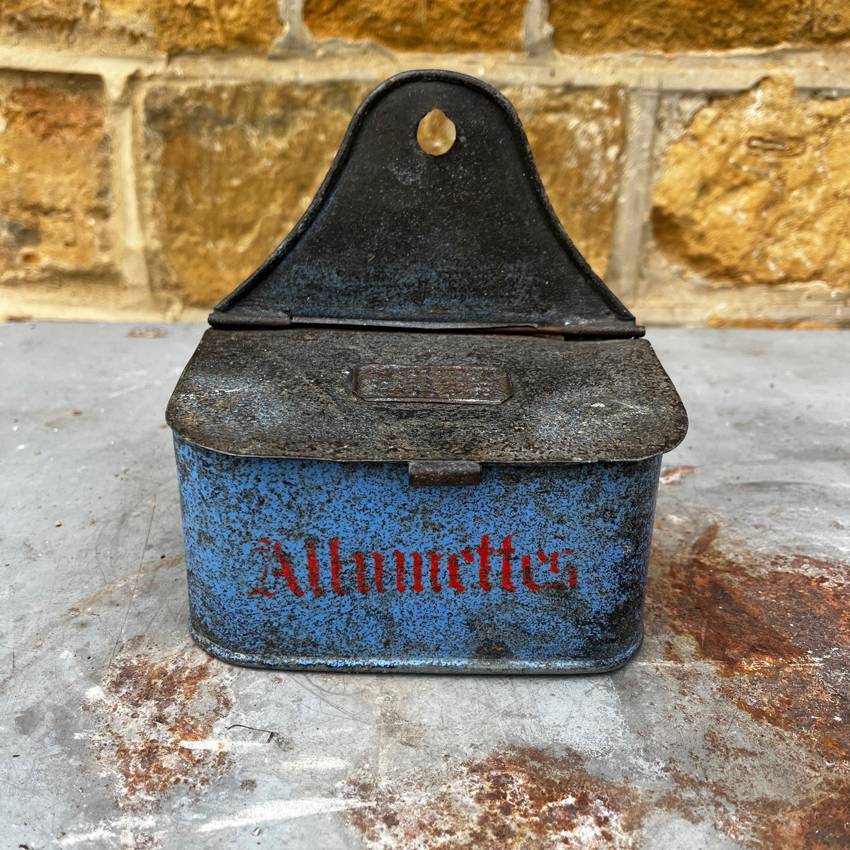 Vintage French Enamel Allumettes Box