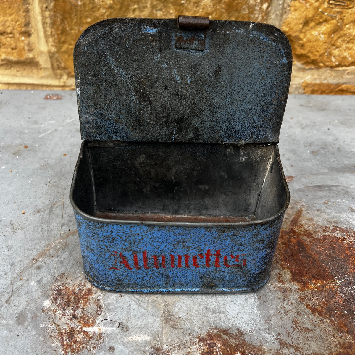 Vintage French Enamel Allumettes Box