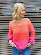 Amelia Ombre Knit Jumper with Lurex Trim