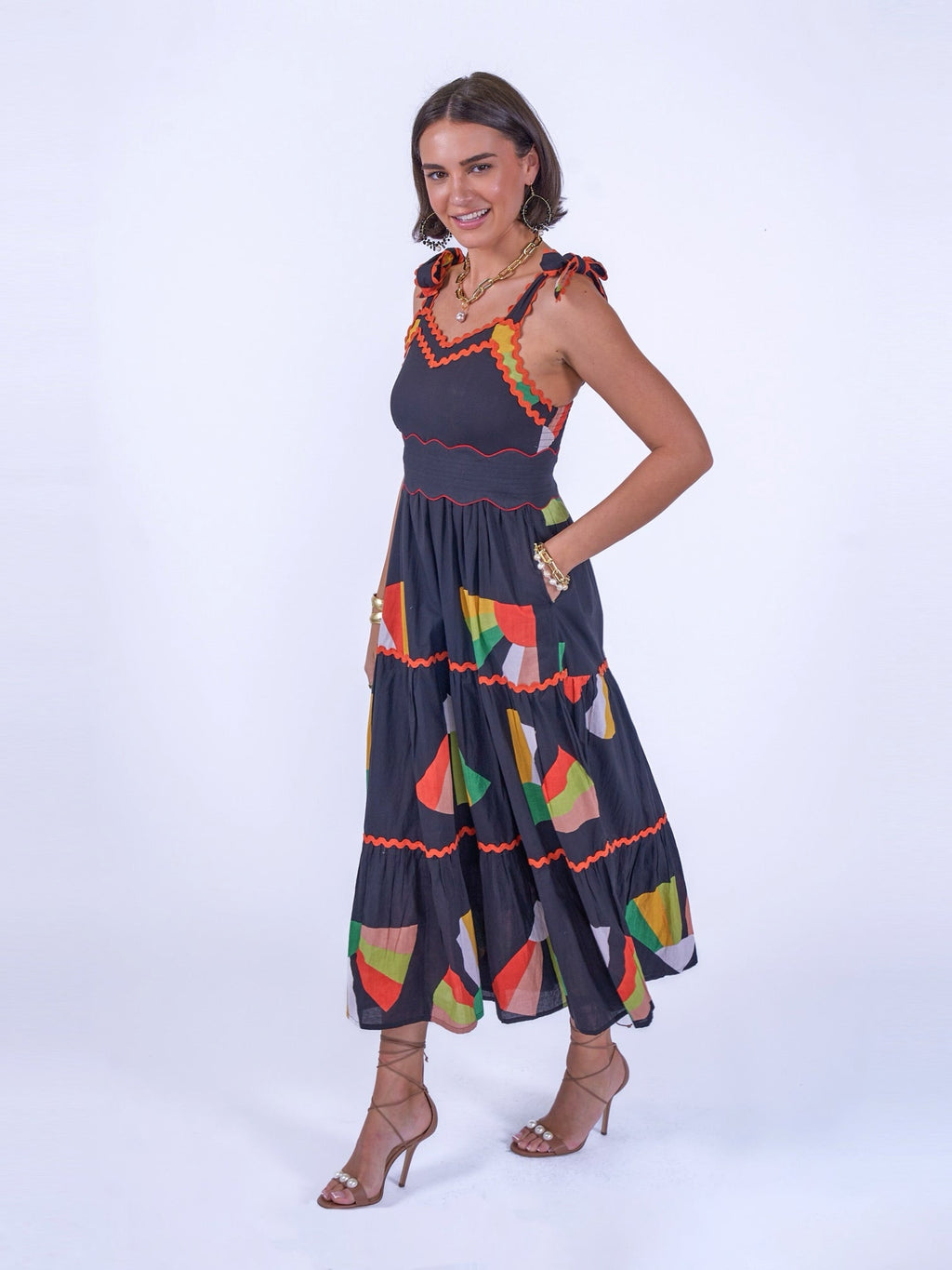'AMORE' DRESS IN JAPANESE FAN