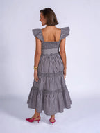 'ANDREA' DRESS IN BLACK GINGHAM