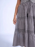 'ANDREA' DRESS IN BLACK GINGHAM