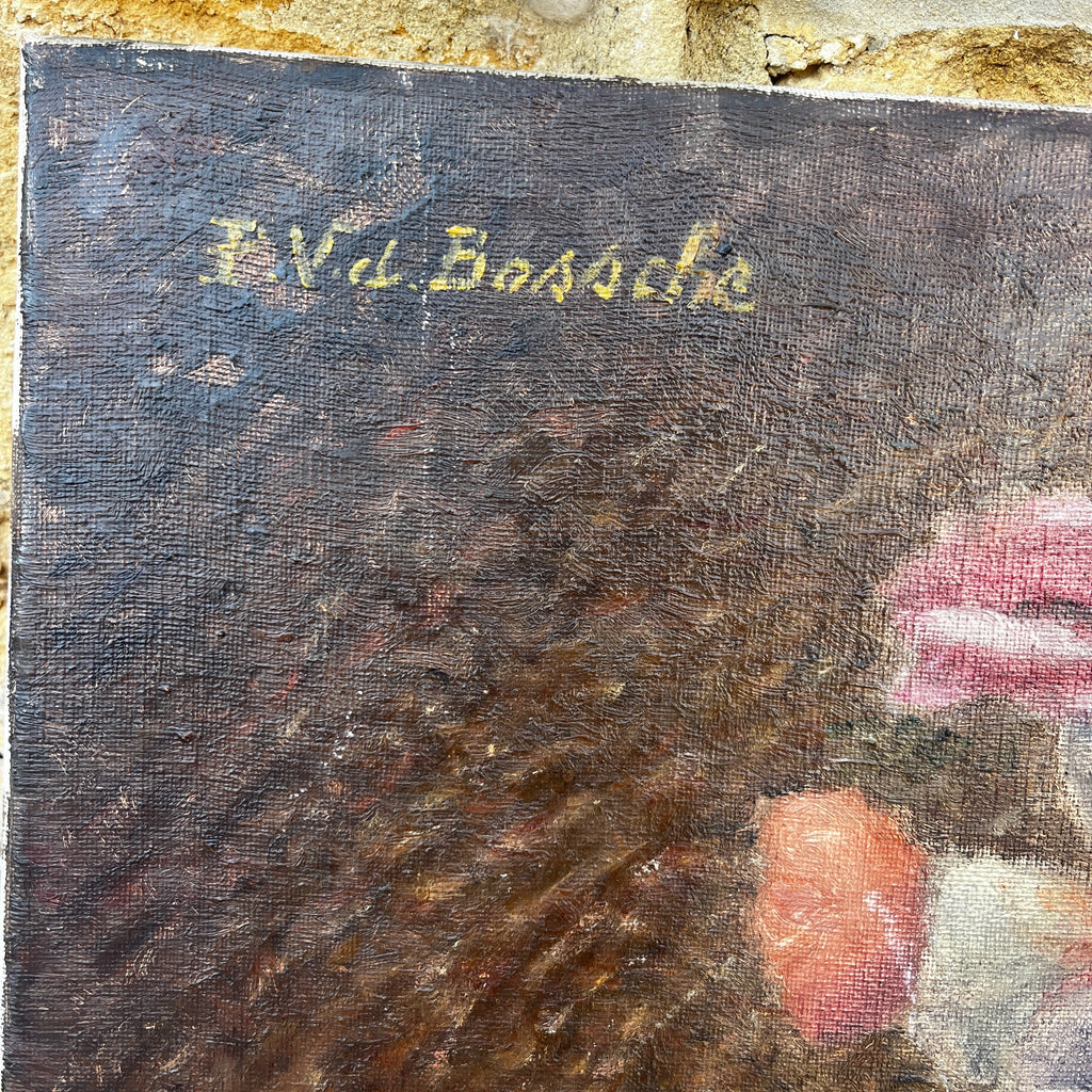 Vintage Still-Life of Anenomes - signed E.Vd Bossche
