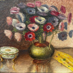 Vintage Still-Life of Anenomes - signed E.Vd Bossche