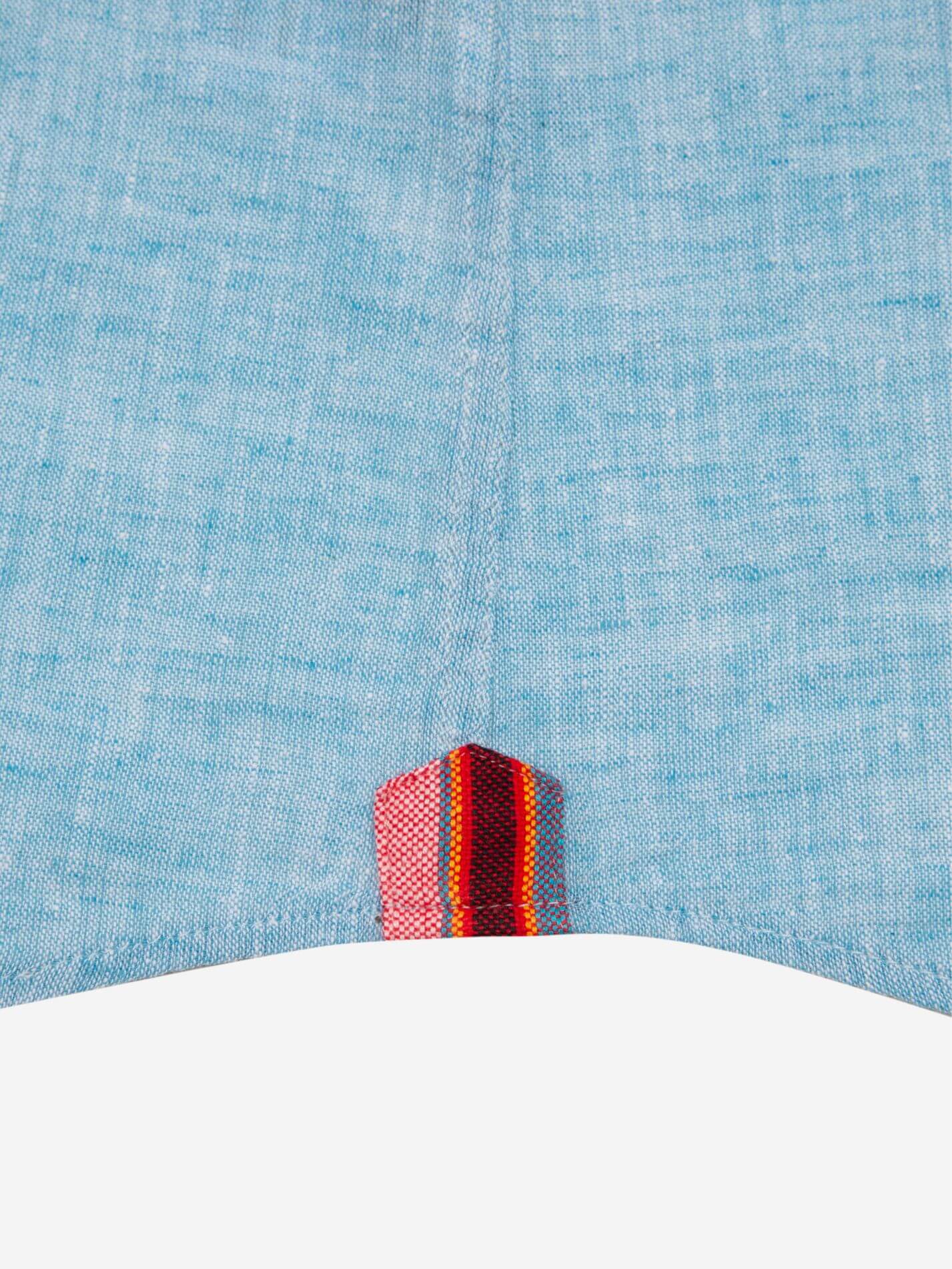 Women's Anga Blue Linen Shirt