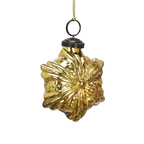 Christmas Star Glass Hanging Decoration | Gold Or Silver Antique Finish