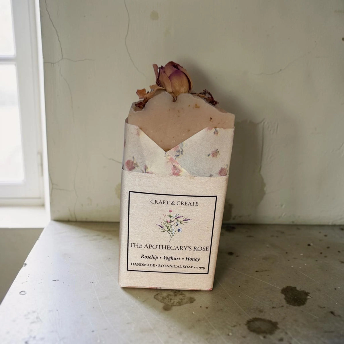The Apothecary Rose Soap: Rosehip, Yoghurt & Honey