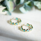 The Anna Hoops in Aqua Chalcedony