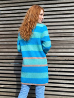 Elizabeth Long Mohair & Merino Cardigan with Lurex Trim