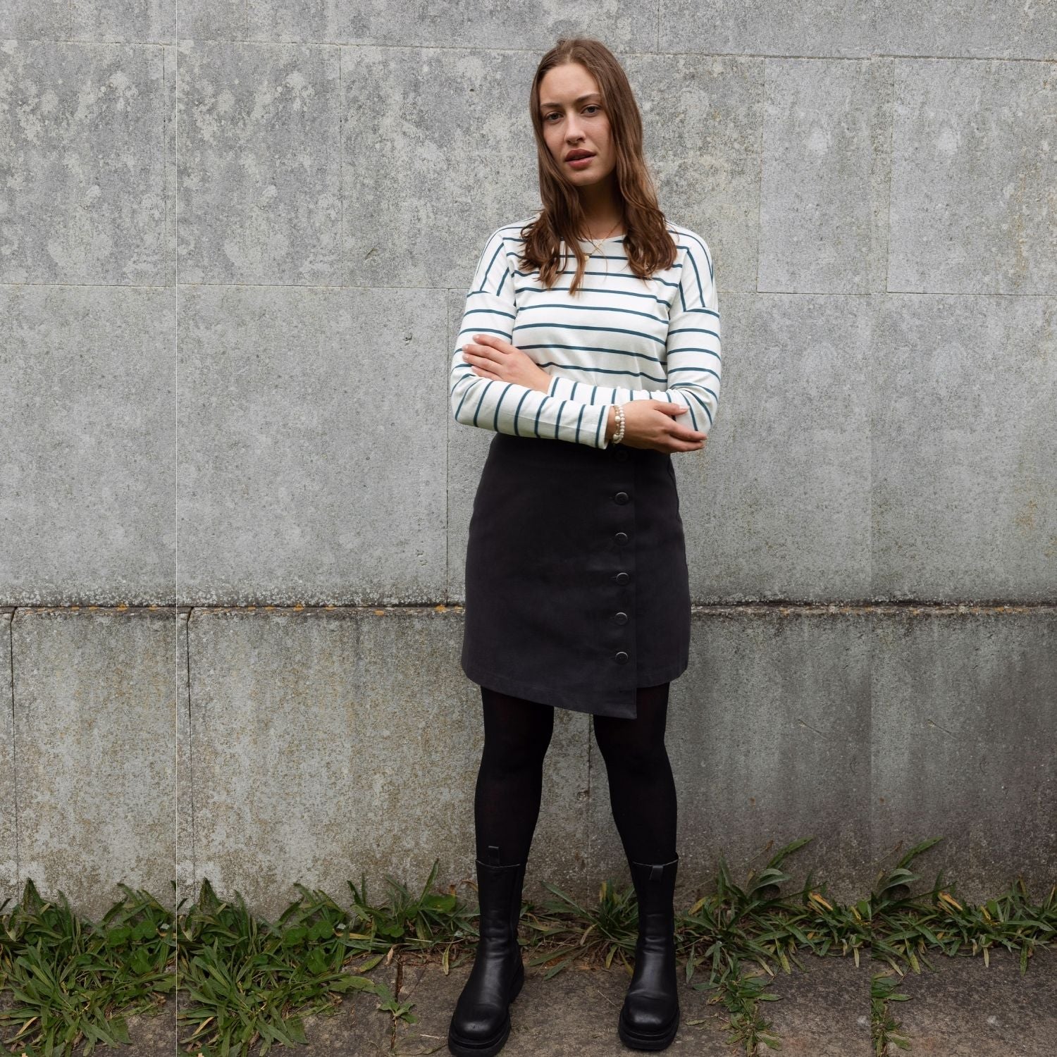 Asymmetric Organic Cotton Skirt