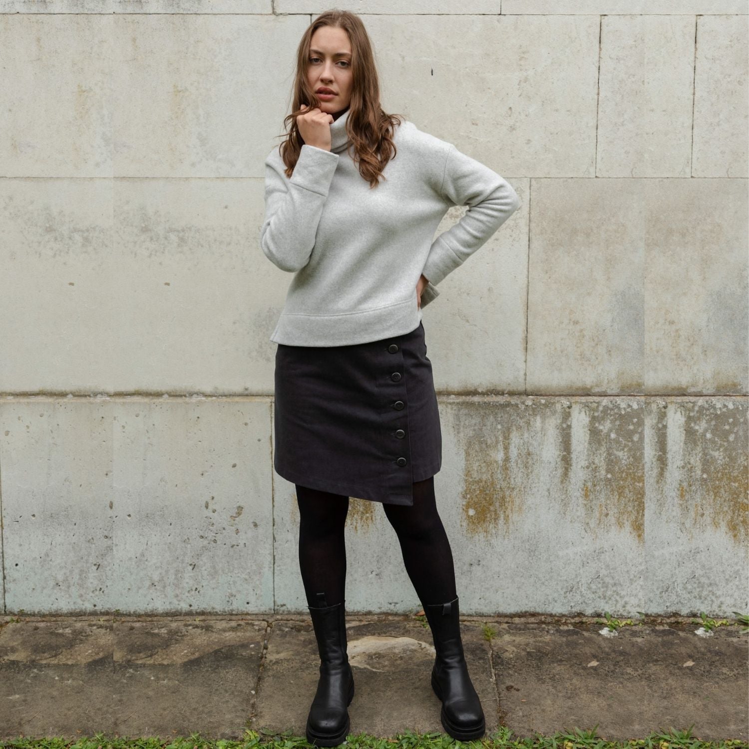 Asymmetric Organic Cotton Skirt