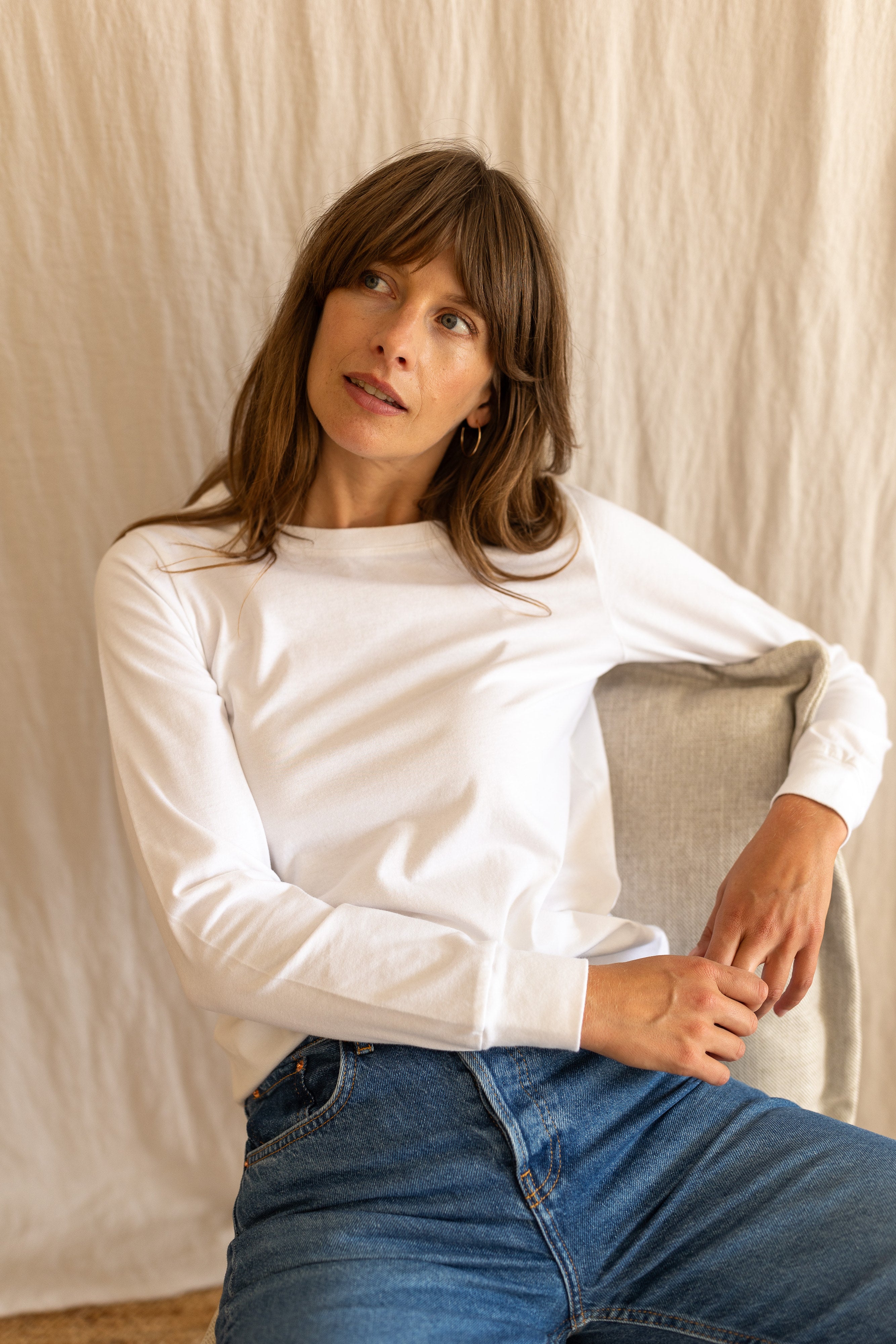 Audrey Organic Cotton White T-Shirt